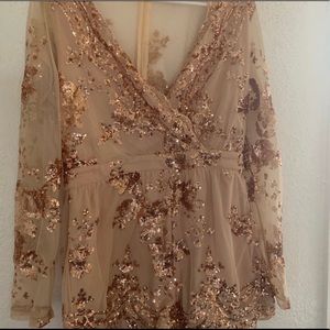 Fashion Nova Rose Gold romper